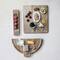 Hello Honey® 26" Natural & Gold Round Mango Wood Folding Cheese & Serving Board